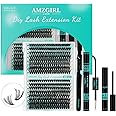 Lash Extension Kit 320Pcs,DIY Individual Lashes Clusters Kit,Lash Bond And Seal,Lash Remover For Eyelashes Extensions,Lash Applicator Tool For False Eyelash Cluster Kit At Home(40D50D,D-Mix9-16mmKit)