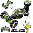 HScopter Gesture Sensing RC Stunt Car Toys Gifts for 6-8 8-12 Kids 4WD Hand Controlled RC Car with Lights Sound, Roll Drift Double-Sided 360° Rotating Birthday for Boys