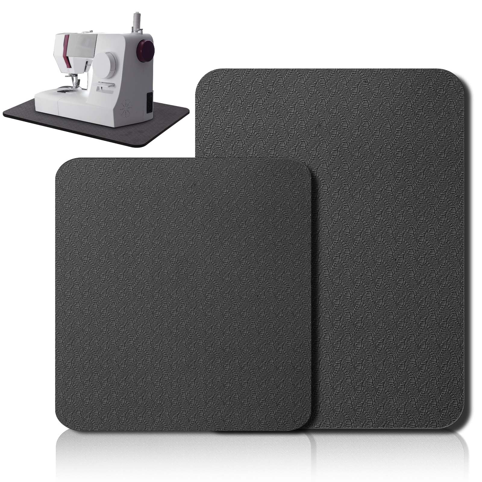 2 Pcs Sewing Machine Muffling Mat Pedal Sewing Mat Reduce Vibrations Noise No Slip Machine Accessories for Quilting(15