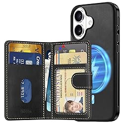SHIELDON Wallet Case for iPhone 16 6.1", Genuine