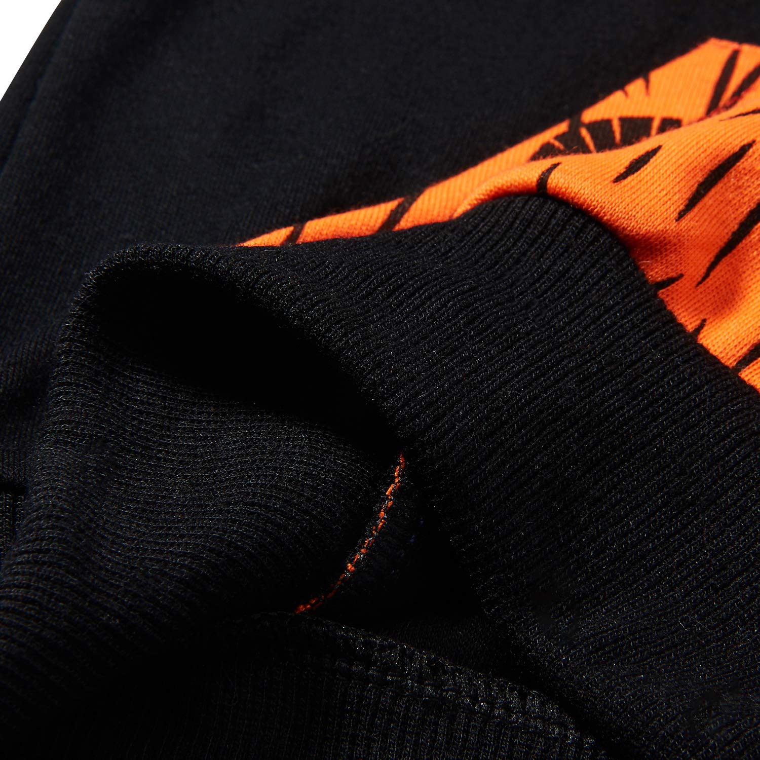 RAISEVERN Unisexe Bébé Filles Garçons Halloween Citrouille Imprimer Vêtements Ensemble À Manches Longues À Capuche Outfit Noir 0-3 mois