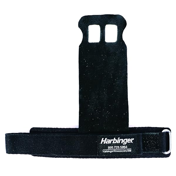 HARBINGER LEATHER PALM GRIPS FOR WEIGHT LIFTING WORKOUT HAND PROTECTION, SMALL