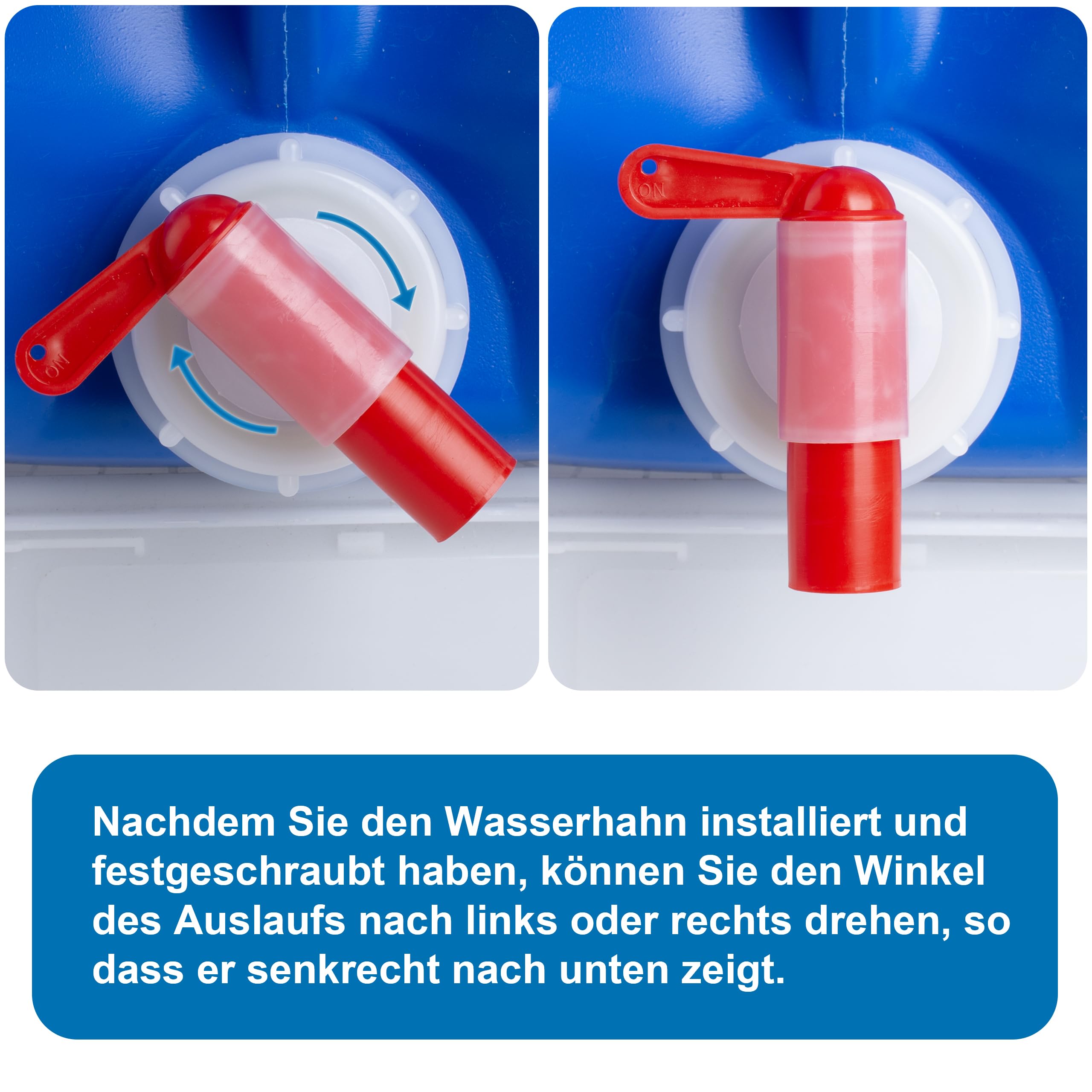 Auslaufhahn Dosierhahn DIN61 - Auslaufhahn/Dosierhahn Für 15-60 Liter Kanister - Kanister Zapfhahn Weiß-Rot(DIN 61 Gewinde Kanister) 5