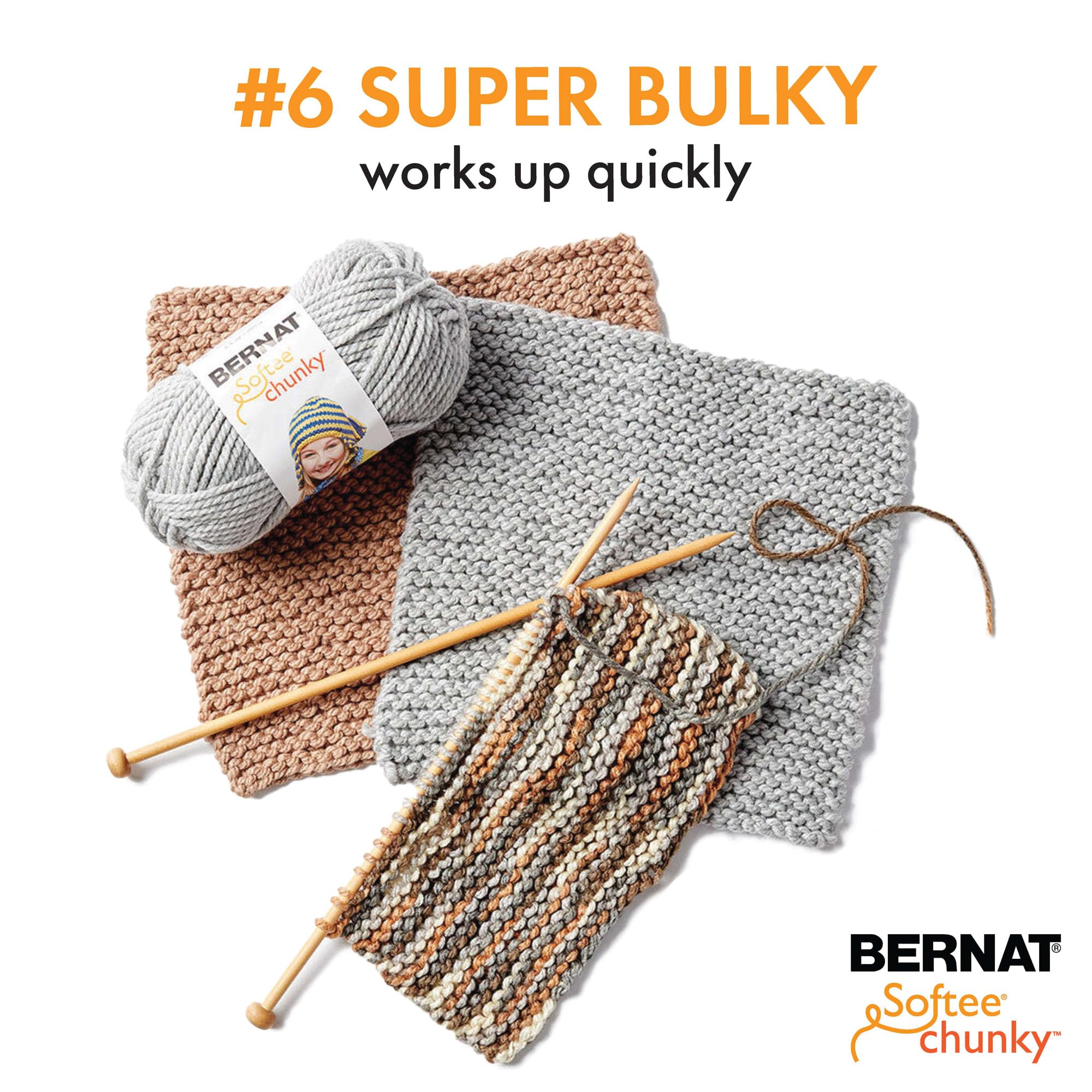 Bernat Softee Chunky School Yard Yarn - 3 Pack of 80g/2.8oz - Acrylic - 6 Super Bulky - 77 Yards - Knitting/Crochet