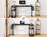 HOMIDEC L Shaped Desk 100CM Computer Desk with Reversible Shelf Office Table view 3