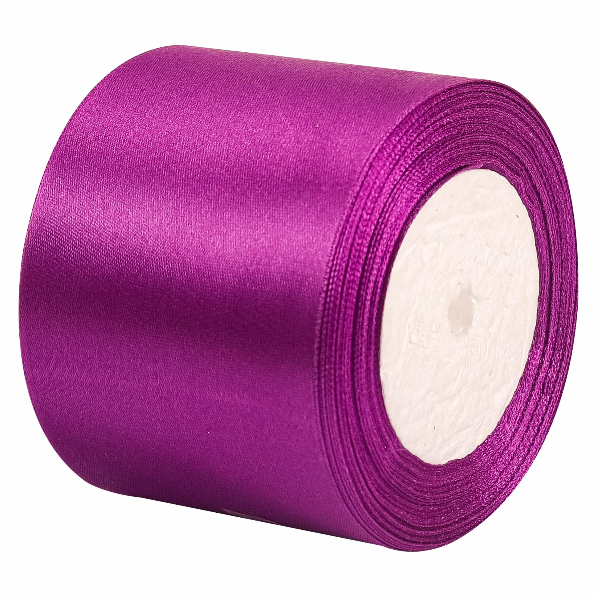 75mm Wide Dark Purple Solid Satin Ribbon for Gift Wrapping 22M,Silk Thick Ribbon Polyester Ribbon 75mm for Crafting Christmas,Hair Bows, Bouquets,Cake,Wedding Car,Party Decoration