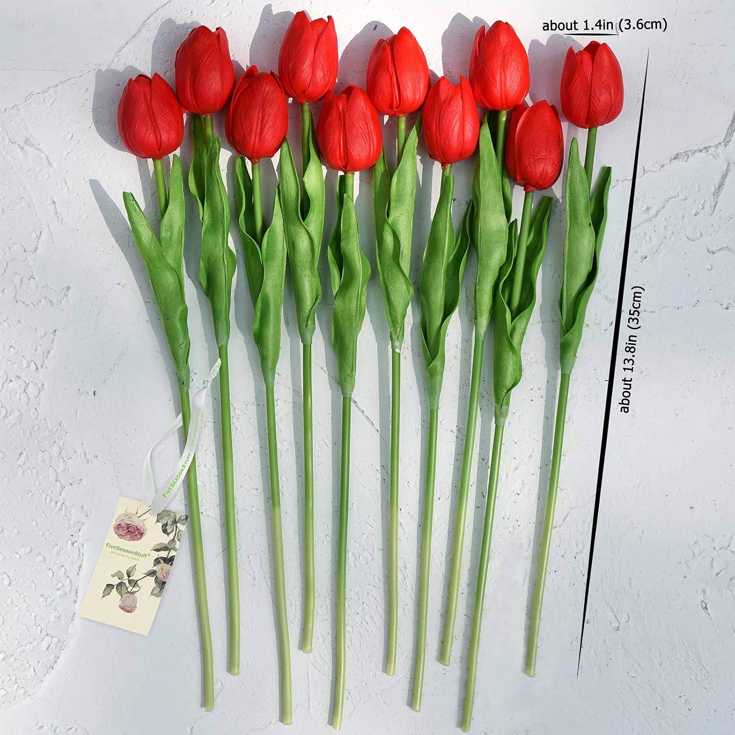 FiveSeasonStuff 10 Stems of Real Touch Tulip Artificial Flowers Bouquet, Perfect for Wedding Bridal, Party, Home, Holidays - Image 4