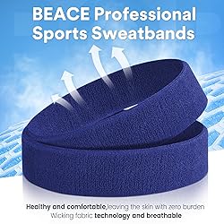 BEACE Sweatbands Sports Headband for Men & Women
