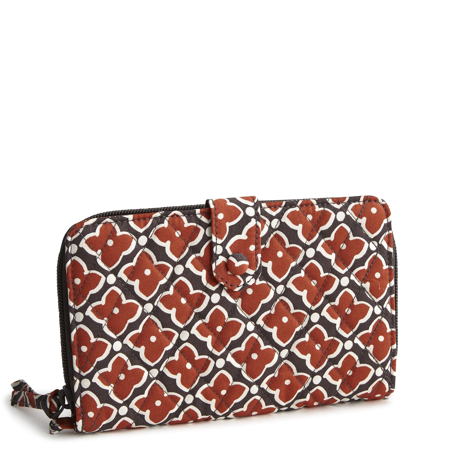 Vera Bradley Women’s Premium Cotton Large Tab Wallet, Moorish, One Size