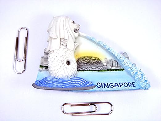 Imanes de nevera recuerdos Merlion Singapur hecho a mano Escultura ...