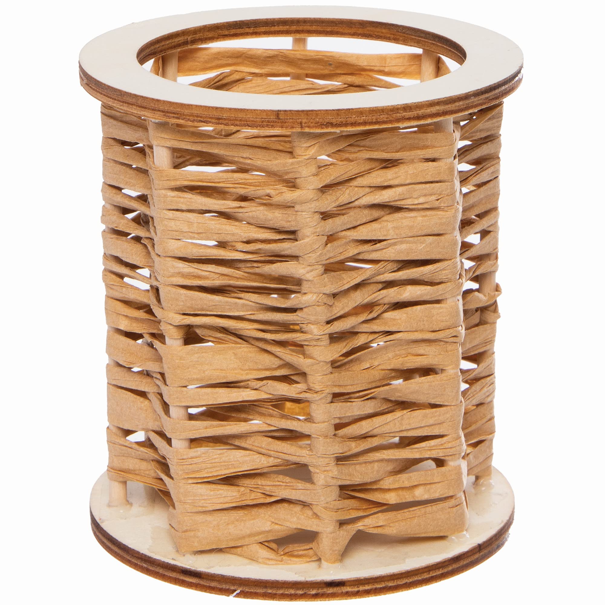 Baker Ross Wood Pencil Pot Web Kits - 3 Pack, Wood Crafts for Kids (FC392)