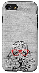 iPhone SE (2020) / 7 / 8 Poodle in Red Glasses Nerd