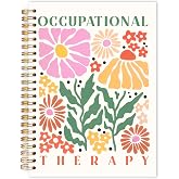 Qabliqo Boho Floral Occupational Therapy Gifts Spiral Notebooks, OT Therapy Journal, Mental Health Journals for Writing, Occu