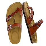 CUSHIONAIRE Luna Crossover Toe Strap Womens Sandals