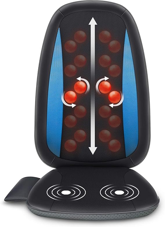 Comfier Shiatsu Back Massager with Heat Deep Tissue Kneading Massage