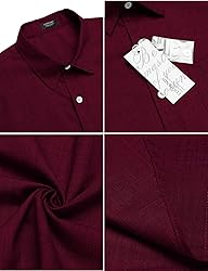 COOFANDY Men's Casual Linen Button Down Shirt