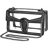 Joryin Women's Stadium Approved Crossbody Bag for Women, Small Clear Bag Shoudler Purse with Chain Strap