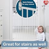 BabyDan No Trip Metal Stair Gate 72-78.5 cm White Danish Made view 6