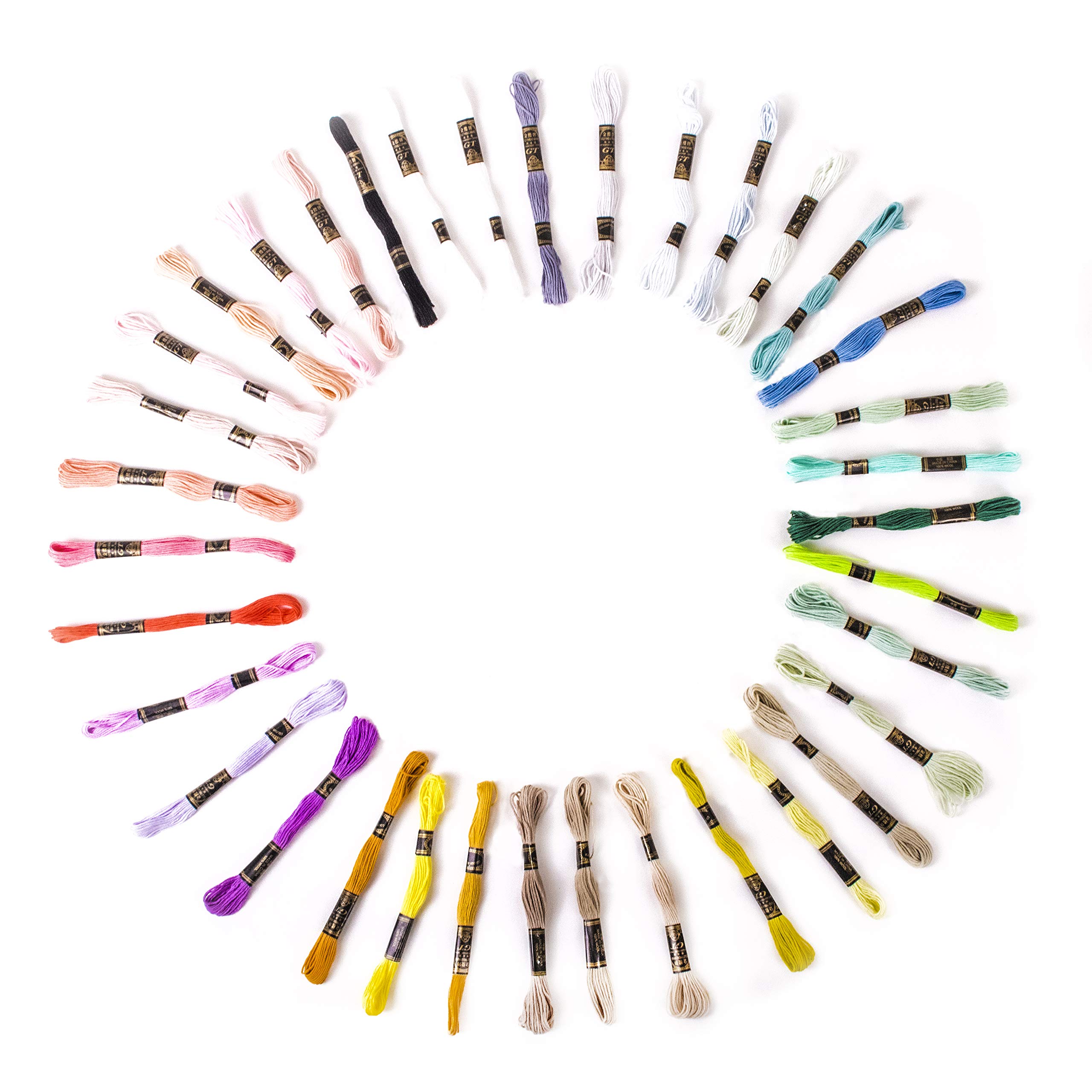 Premium Embroidery Floss Thread Pack, Pastel