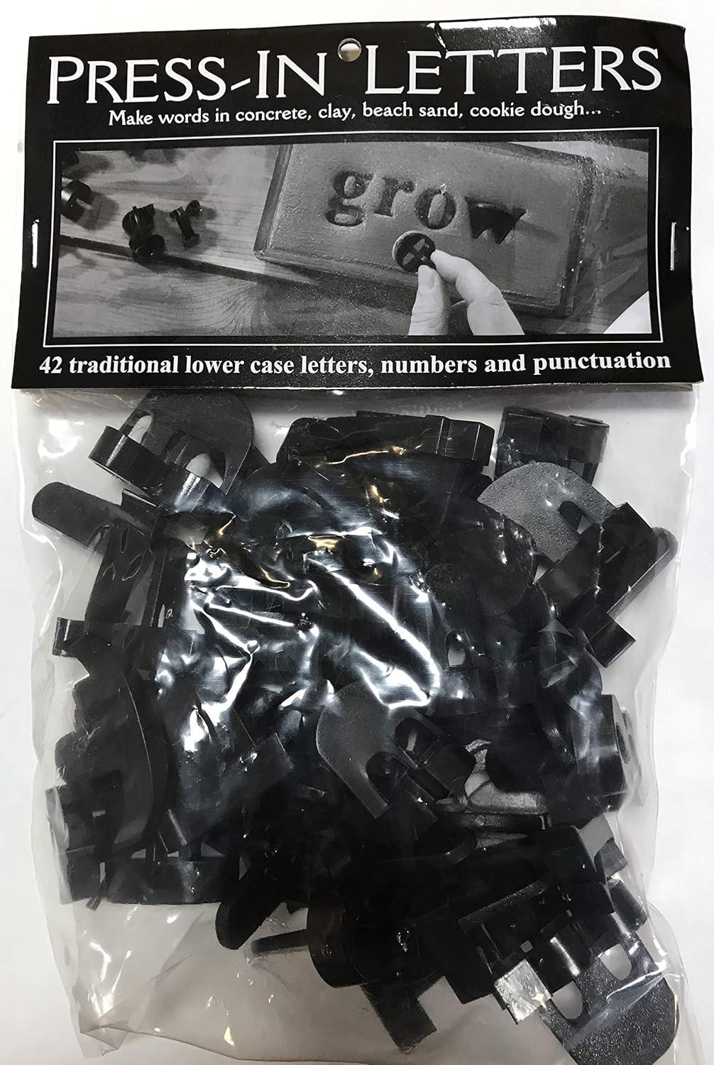 Hardscaping Materials - Press in Letters and Numbers Stone Concrete Stamps - Lowercase Traditional Typeface