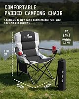 Voyager Folding Camping Chairs 2 Pack with Cooler Bag Lightweight 600D view 3