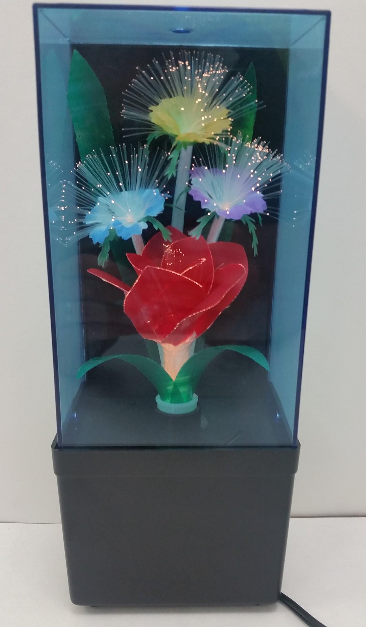 Small Fiber Optic Red Rose Light