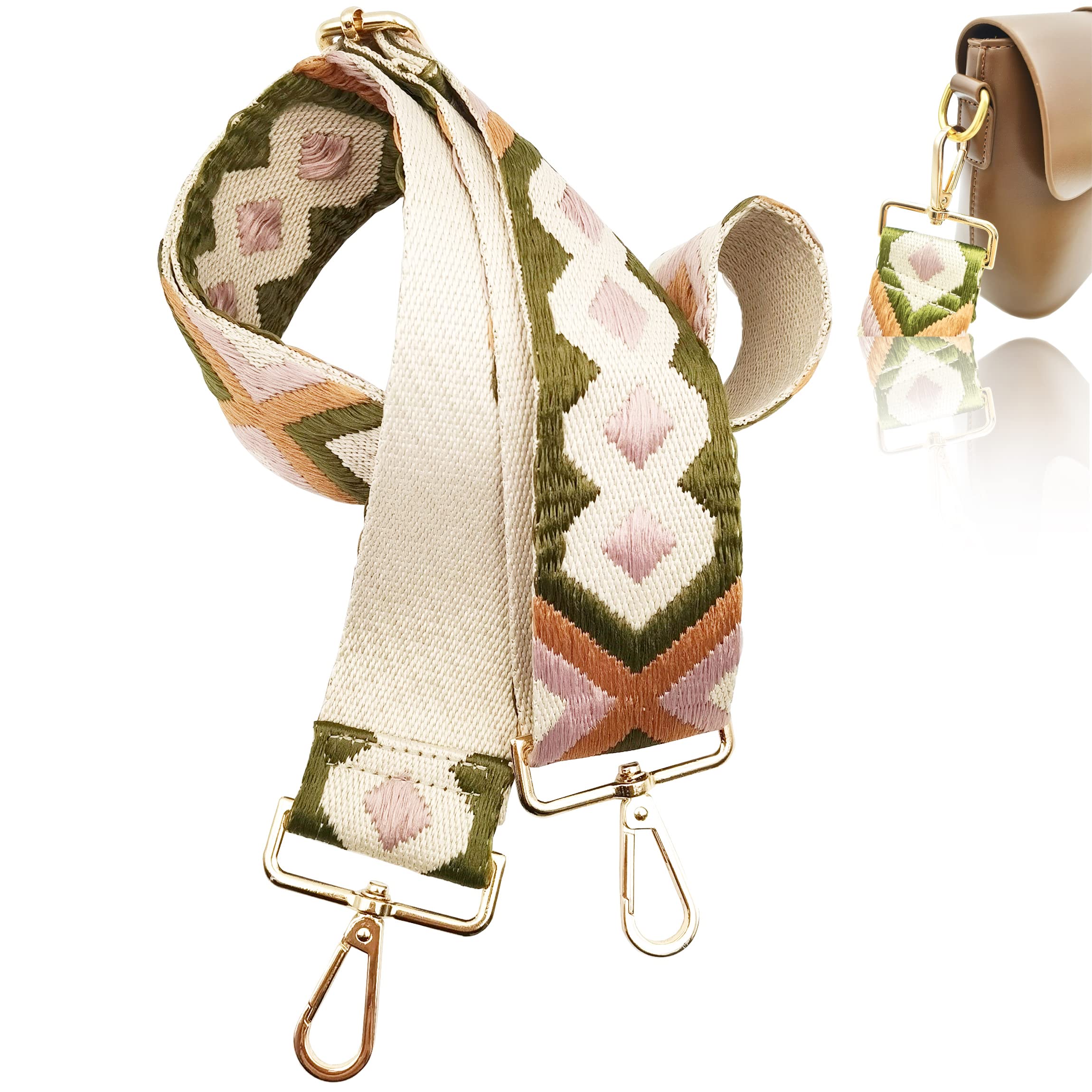 Adjustable Wide Shoulder Strap Replacement Belt Crossbody Canvas Bag Handbag