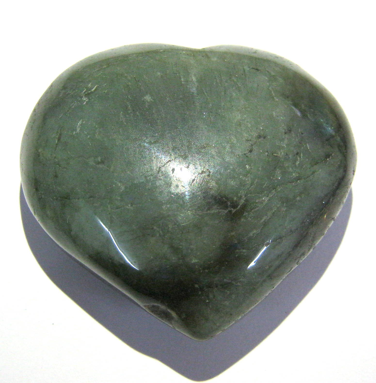 69 Grams Labradorite 46 MM Heart Rock Crystal Healing Reiki FENG Shui Gift Positive Energy Meditation Metaphysical Gemstone Wellness Handcrafted