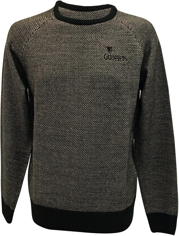 Amazon.com: Guinness Official Crew Neck Sweater with Cross Stitch, Dark Yellow Colour: Clothing