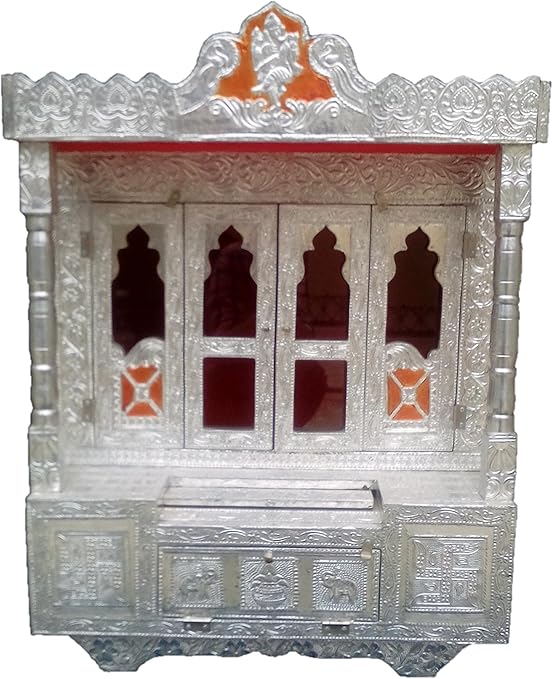 Dinesh Handicraft Pooja Mandir Templo De Aluminio Para El Hogar