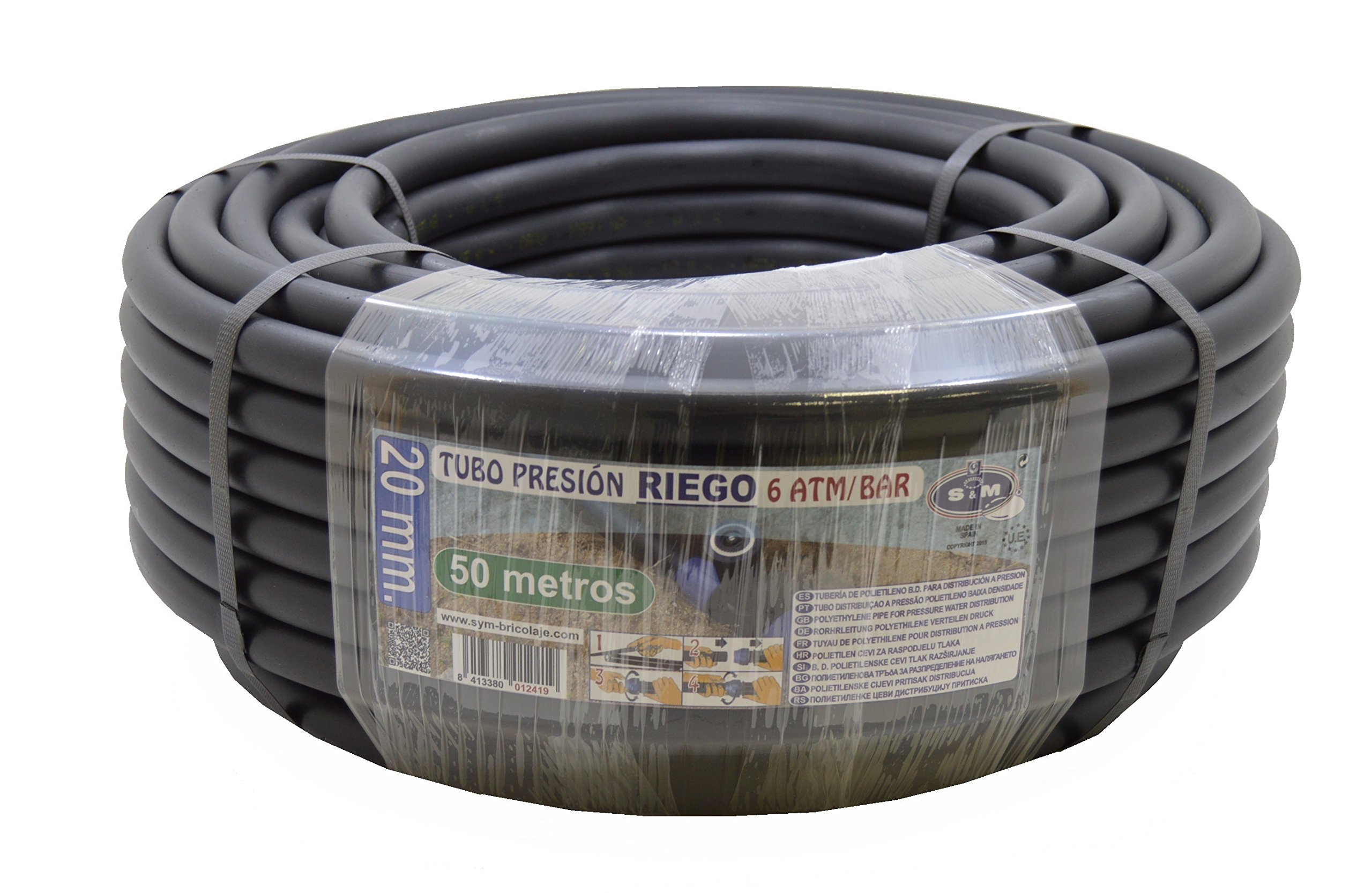 S&M s & 012419 Watering Hose Male 20 m x 6 m 50 atm-noir