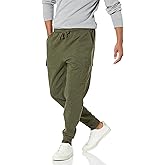 Amazon Essentials Men's Cargo Fleece Jogger Sweatpant with Relaxed Fit