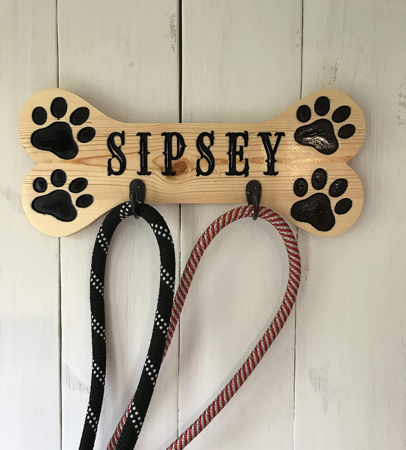 personalized leash holder