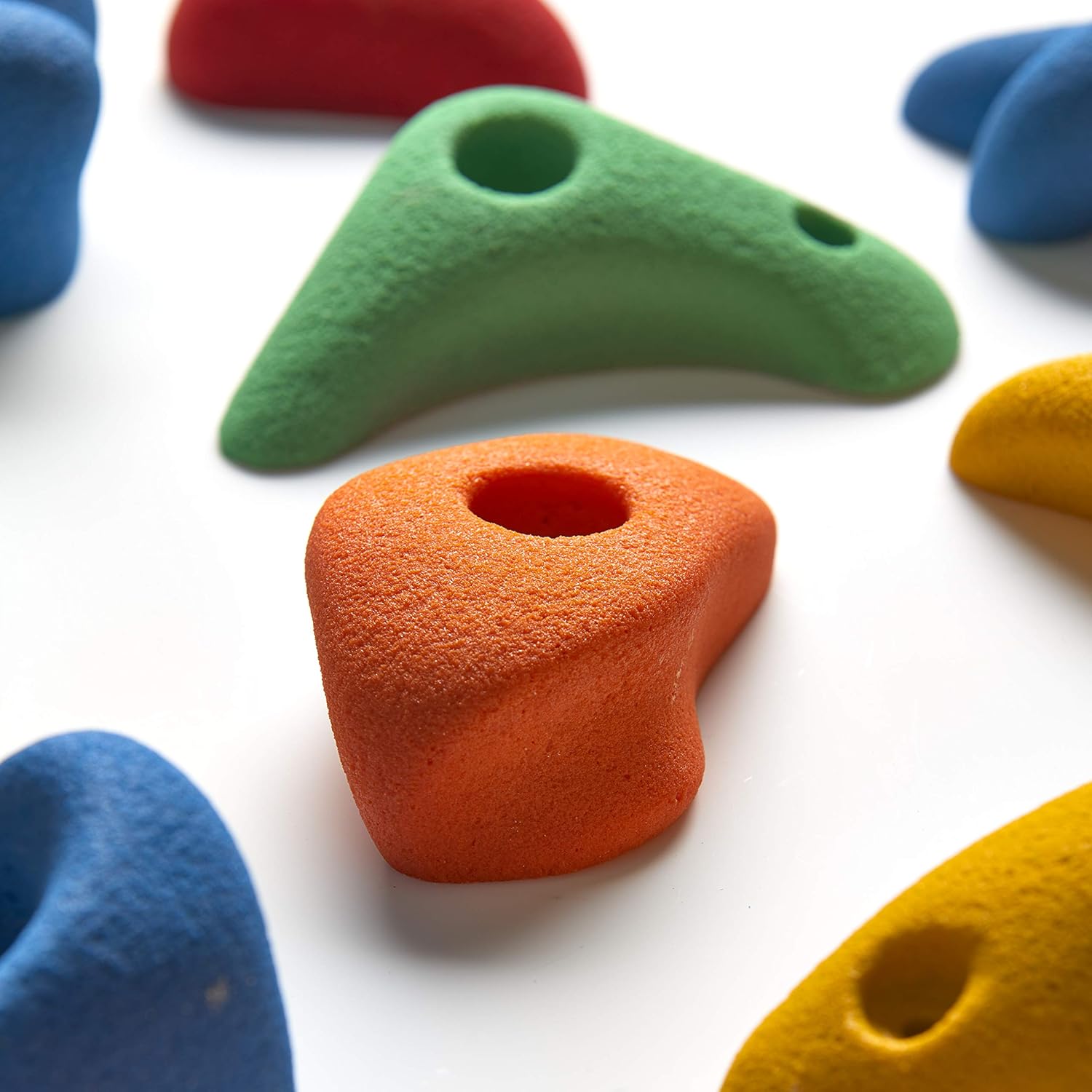 Rock Climbing Holds for Kids | Set of 15 Resin Rock Climbing Grips for Indoor Outdoor Playground Climbing Wall Including Zink Plated Mounting Hardware Easy to Install : Sports & Outdoors