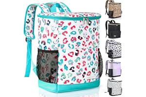 Wolka Cooler Backpack 30 Cans,Portable Backpack Coolers Insulated Leak Proof,Waterproof Soft Sided Cooler Bag for Travel,Beach,Camping,Picnic,Lunch Backpack for Women (Water Elf)