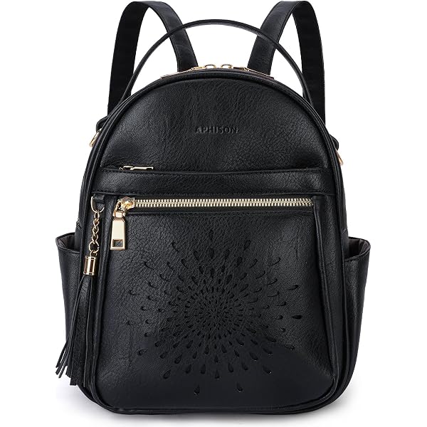 Small PU Leather Backpack Purse Mini Daypack Waterproof Lightweight Travel Farcauo Small Backpack for Women Mini Travel Backpack Purse  main image 4