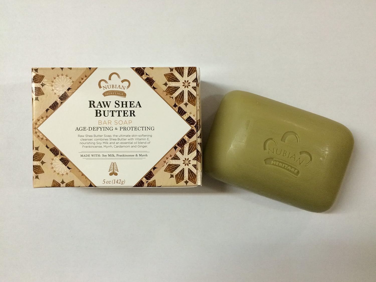 Nubian Heritage Raw Shea Butter Bar Soap 5 oz Pack of 12