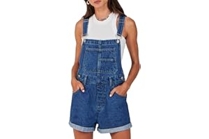 ANRABESS Overalls for Women Denim Shorts Overalls 2025 Summer Casual Loose Fit Adjustable Rompers Jean jumpsuit Bib Shortalls
