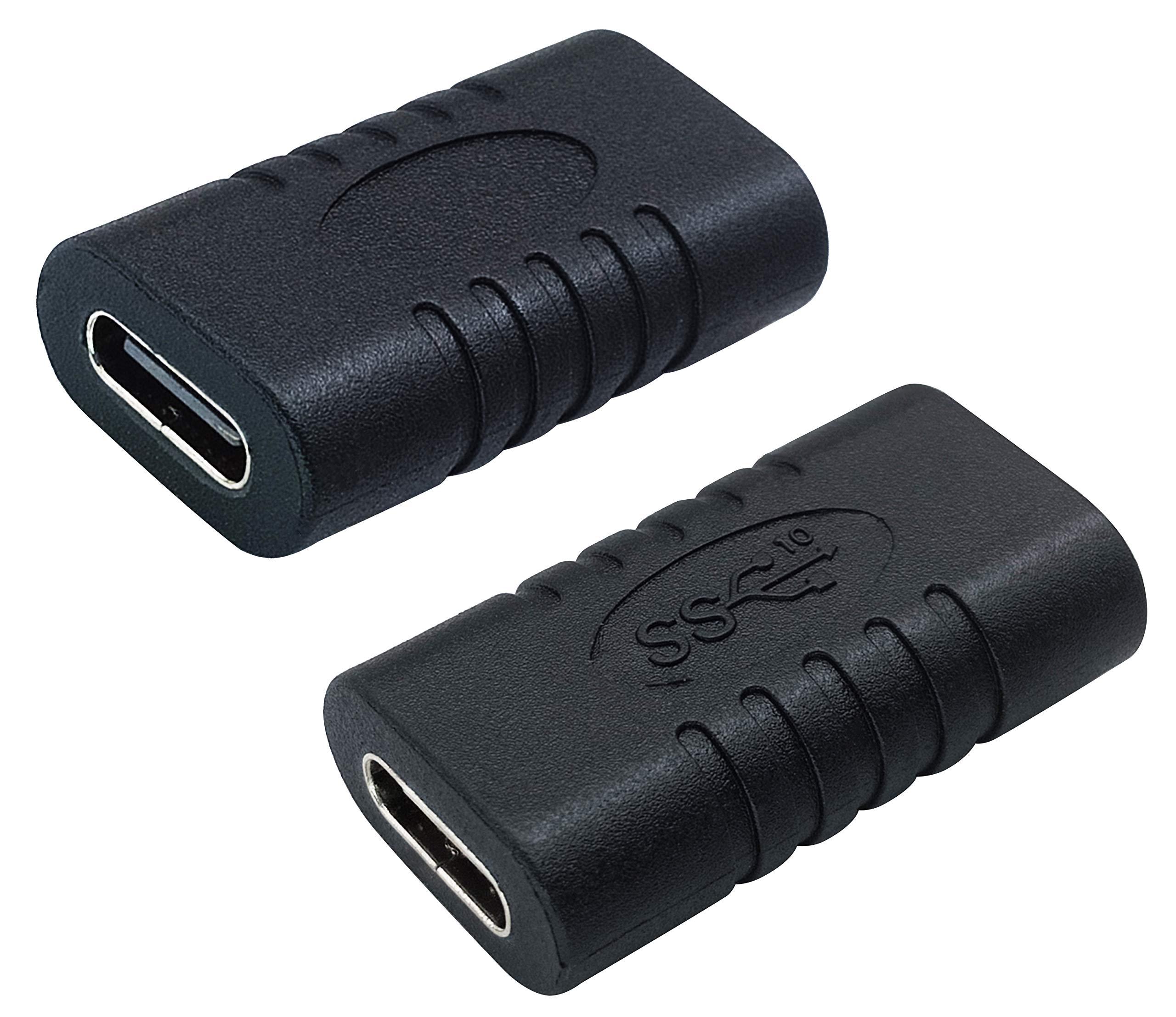 AAOTOKK Type C USB Adapter, Gen 2 (10Gbps) 3A USB-C 3.1 Type C USB Female to Female Extension Adapter Supports Charging, Data, Audio, Video Adapter for Laptop, Phone,MacBook USB C HUB (2Pack-F/F)