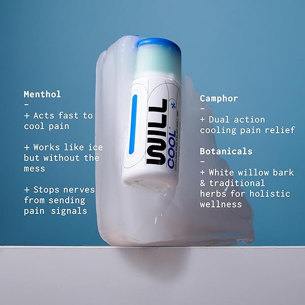 WILL PERFORM MENTHOL & CAMPHOR COOLING PAIN RELIEF FOR MUSCLE RECOVERY I STOP PAIN FAST WITH ICY RELIEF FOR JOINT & MUSCLE THERAPY I ICE BATH ON-THE-GO, 3OZ| HSA FSA ELIGIBLE