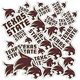 Desert Cactus Texas State University Sticker TxSt Bobcats Vinyl Decals Laptop Water Bottle Car Scrapbook Sheet T1 (Type 1-1)
