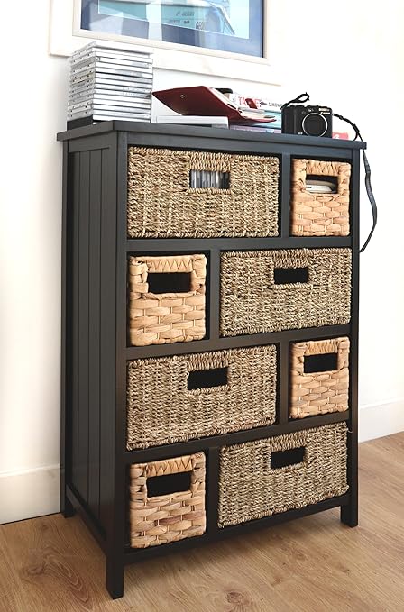 Tetbury Large Storage Unit Black Chest Of Drawers Sturdy Hallway