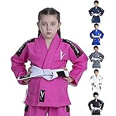 Vector Sports Brazilian BJJ Gi Jiu Jitsu Gi for Child Kids Gi Uniform Durable Pant & Jacket 100% Cotton with Free Belt