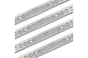lukar 4 Pack Heavy Duty Aluminum L Track, 48 Inch L Track Rail, 4ft Airline L Track Tie Down Rail, Truck Bed Side Rail for Trucks, Vans, Pickup, Enclosed Trailer