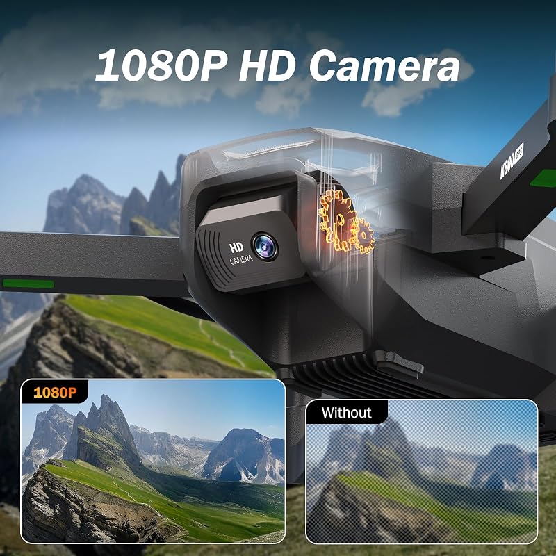 FPV GPS Drone con EIS Camara 4.5" HD Pantalla Control Remoto para Adultos y Principiantes,Al Track&Orbit Mode,Drone con Seguimiento Automatico,Control Gravedad por Gestos Retención, Menos de 249g — foto 3 de 8
