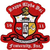 Kappa Alpha Psi 4 Inch Embroidered Patch (Red)