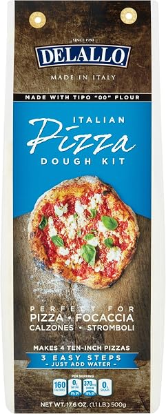 DELALLO ITALIAN PIZZA CRUST MIX, 17.6 OZ