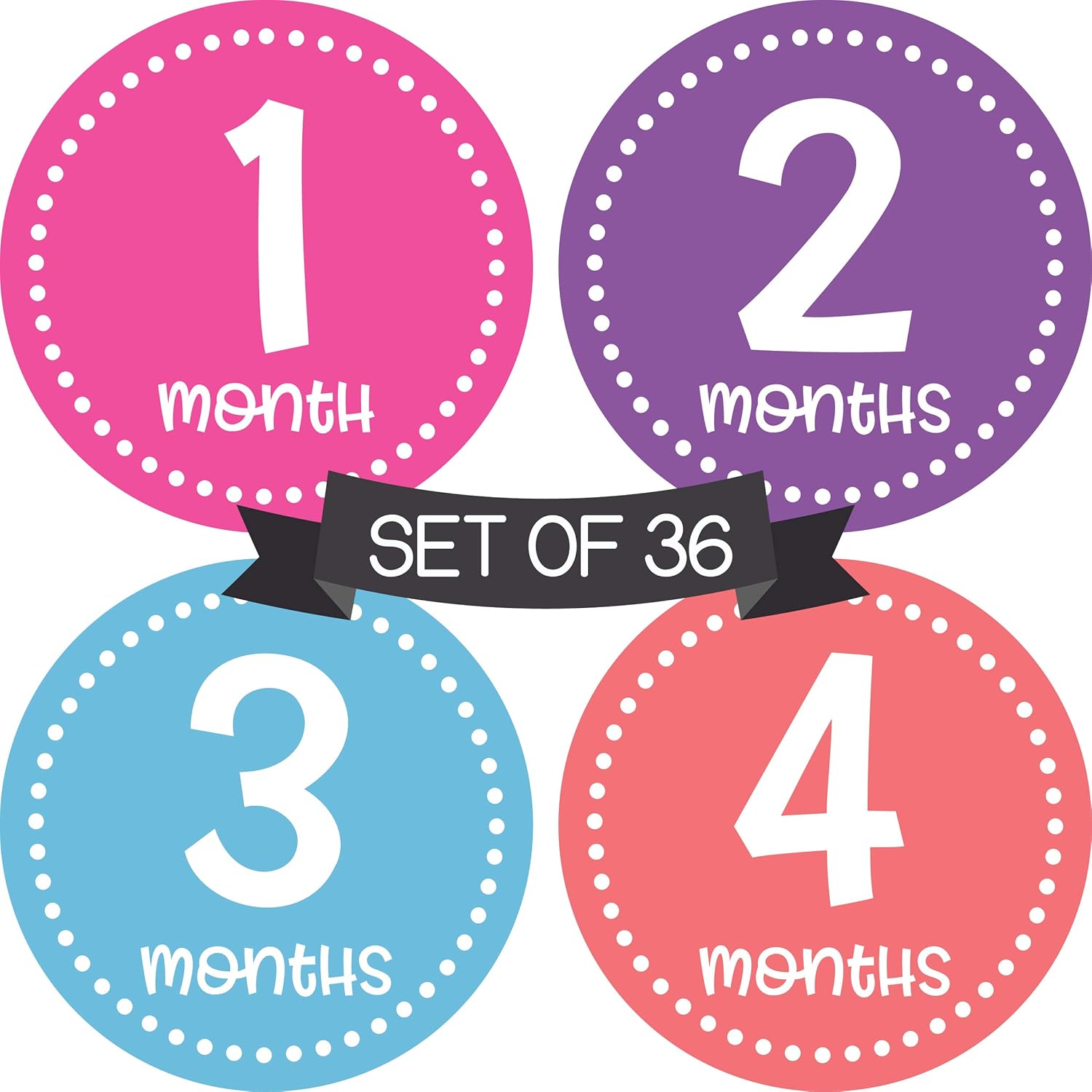 baby month stickers girl