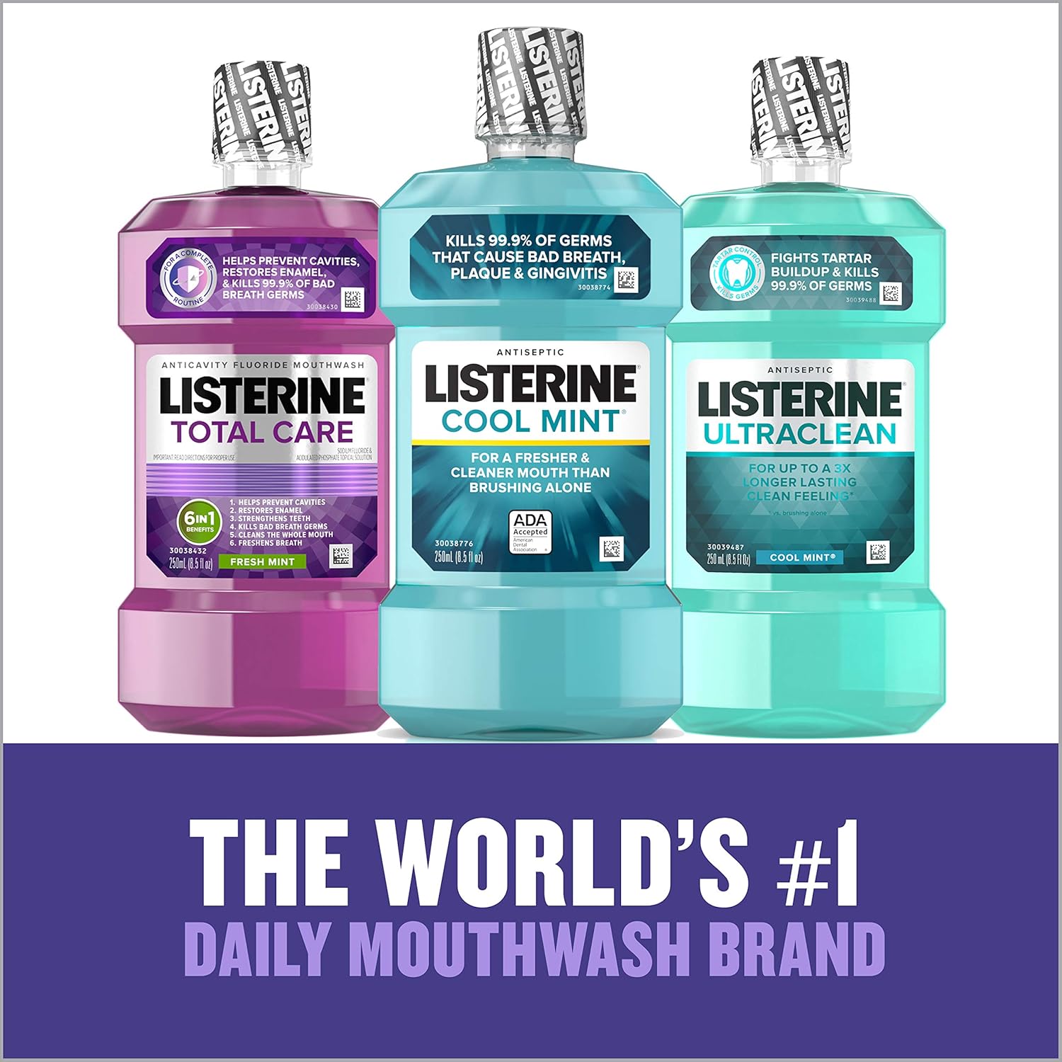 Listerine Total Care Anticavity Fluoride Mouthwash, 6 Benefit Mouthwash to Help Kill 99% of Germs that Cause Bad Breath, Prevent Cavities, Strengthen Enamel & More, Fresh Mint Flavor, 1 L : Mouthwashes : Beauty
