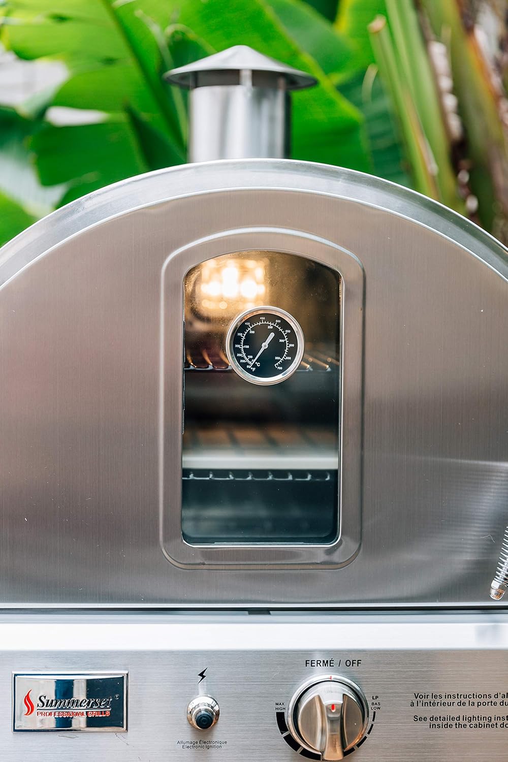 Amazon Com Summerset The Oven Outdoor Built In Or Counter Top Large Capacity Gas Oven With Pizza Stone And Smoker Box 304 Stainless Steel Construction Natural Gas Garden Outdoor